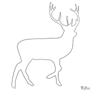 reindeer Àwọn Ojúewé Àwọ̀ Tí A Tẹ̀wé